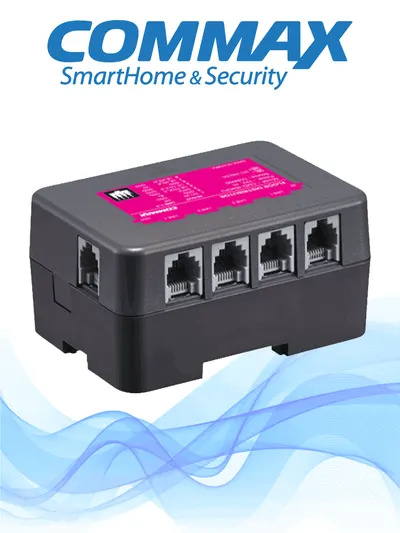 COMMAX CMD404CFU - Distribuidor de piso para conexión de hasta 4 monitores Commax para solución de apartamentos con el frente de calle clave cmx104052, requiere fuente RF2A a 24VDC/ Departamental