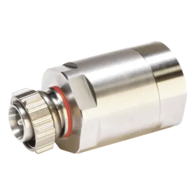 Conector RF Macho / 4.3-10 / Recto / 7/8" Cable / 0-5000 MHz / 50 Ω / 3 kW Promedio
