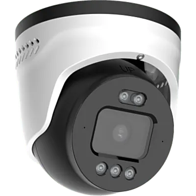 Cámara Turret AI TrueColor 5MP / Milesight / NDAA / Smart Hybrid Light / Red & Blue Flashing Lights / Two-Way Audio / VCA 2.0 / IP67 IK10 / PoE
