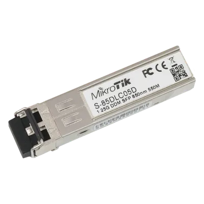 Transceptor SFP MIKROTIK S-85DLC05D multimodo de 1.25 Gbps