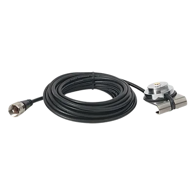 Montaje NMO para Cajuela / 3/4 pulg / Acero Inoxidable / Contacto Oro / Cable RG-58A/U 5 m (16.4 ft) / Conector UHF PL-259 Macho