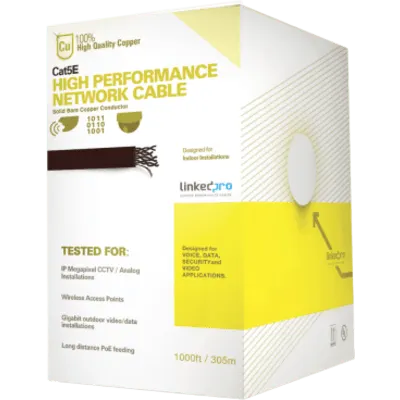 Bobina de cable UTP LINKEDPRO PRO-CAT-5E-W-V2 Cat5e de 305 m