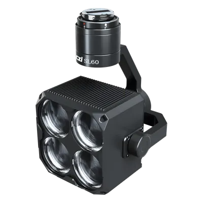 Estrobo para drones CZI SL60 RGBY de 98 W para DJI M350 y M400
