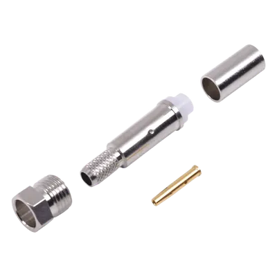 Conector FME Hembra de Anillo Plegable para Cable RG-58/U, Níquel/ Oro/ Teflón.