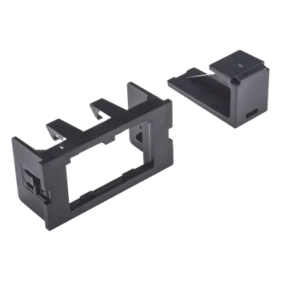 Adaptador de Módulos / 2 Puertos Mini-Com / Salida Plana / PVC / 47.75x18.28x23.87 mm / 1.88x0.72x0.94 pulg