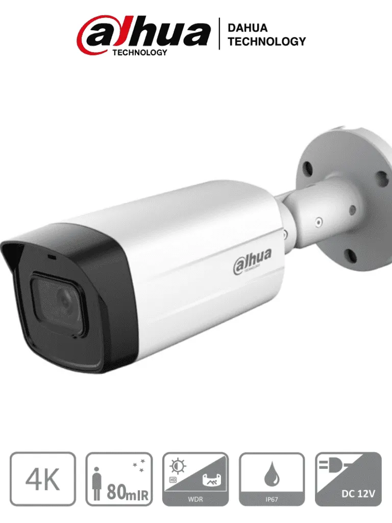 Cámara bullet Dahua DH-HAC-HFW1801TMN-I8 4K de 8 megapíxeles