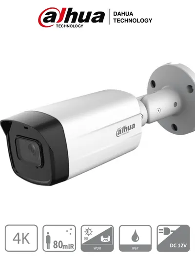 Cámara bullet Dahua DH-HAC-HFW1801TMN-I8 4K de 8 megapíxeles
