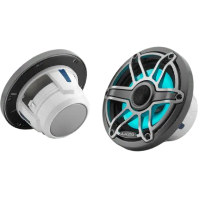 Par de Bocinas Náuticas JL Audio M6 / 6.5" / Coaxial / LED Transflective / Rejilla Deportiva de Titanio / 75 W RMS / 4 Ω