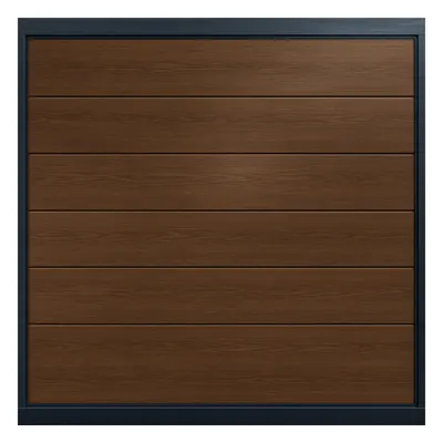 Puerta de Garage / Línea Central / Imitación Madera Oscura / 18x9 pies (5.5x2.7 m) / Aislada / Estilo Americano