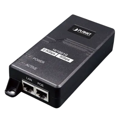 Inyector PoE PLANET POE-165 de hasta 30 W y 5 Gbps
