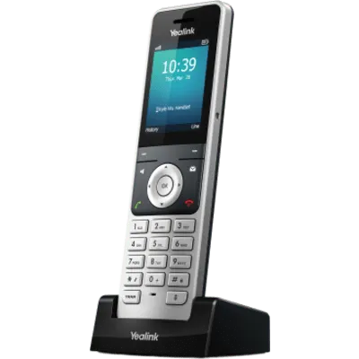 Teléfono Inalámbrico DECT Yealink W56H para Bases W70B W80 y W90 con Pantalla a Color Audio HD y Batería de 30 Horas
