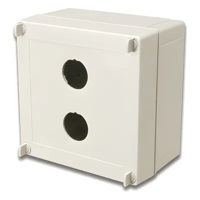 Caja de Conexión Industrial / IP66/IP67 NEMA 4X / 2 Puertos Cobre o Fibra / 129.5 x 129.5 x 81.1 mm / 5.1 x 5.1 x 3.2 in