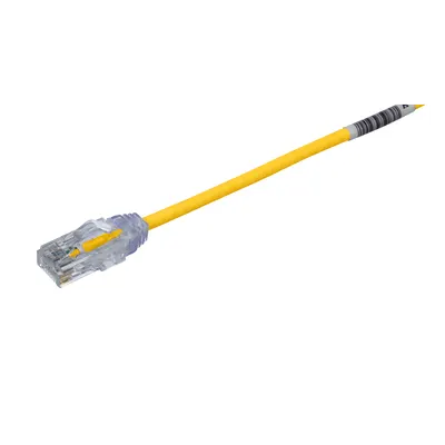 Cable de Parcheo UTP / Cat6 / 28AWG / 4.57 m (15 pies) / Amarillo / Diámetro 3.8 mm / PoE++ / -10 a 75°C