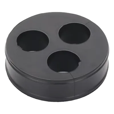 Inserto de Caucho para Placa Pasamuro / 3 Orificios / Cable 7/8 in / Diámetro Exterior 85 mm (3.34 in) / Grosor 25.4 mm (1 in)