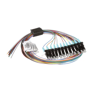 Pigtails de fibra óptica PANDUIT FXTBN1NNNSZM001, kit de 12 LC OM3