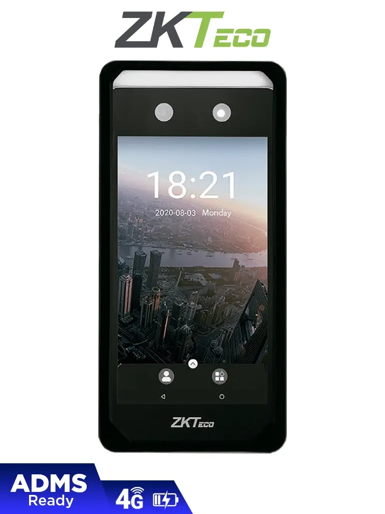 ZKTECO Horus-E1 - Control de Asistencia Visible Light portátil  con Autenticación Facial (6000 Rostros), Registro de 100,000 Eventos, Batería de Respaldo, Conectividad Wifi y Chip 4G