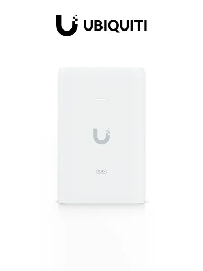 Inyector PoE+ UniFi U-POE+ de hasta 30 W para cámaras y puntos de acceso