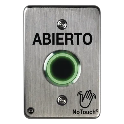 Interruptor IR NoTouch / Acero Inoxidable 304 Grado Médico / Contacto Seco Forma C / 4.5" x 4.5" x 0.26" (11.4 cm x 11.4 cm x 6.6 mm)