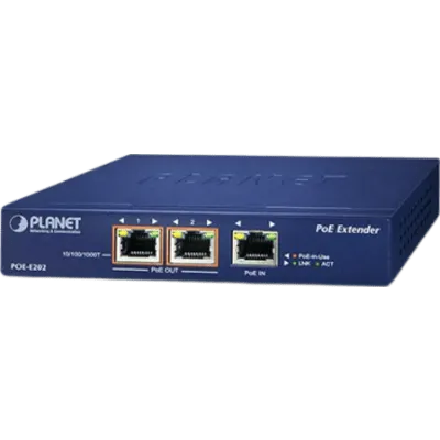 Extensor PoE Gigabit / 1 Puerto PoE+ a 2 Puertos 802.3af/at / Alcance 200 m (656.2 ft) / Chasis Metálico / Plug and Play