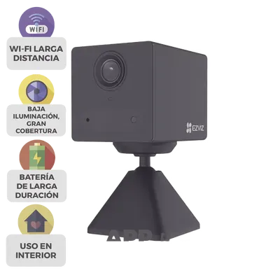 Cámara Wi-Fi EZVIZ CSCB2BK Full HD con batería recargable