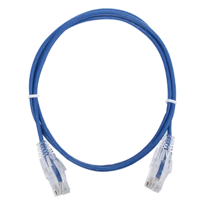Cable de parcheo LINKEDPRO LP-UT6-100-BU28 Cat6 slim azul de 1 m