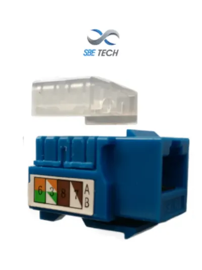 Jack Keystone RJ45 SBE TECH SBE-JACKC6-BL Cat 6 azul