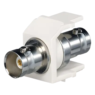 Módulo Acoplador Coaxial / Keystone BNC / 50 Ohms / Color Marfil