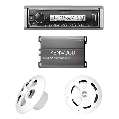 Kit de Audio Marino / Receptor Bluetooth / Amplificador 400W / Bocinas 6.5" (16.5 cm) / 4 Ohms