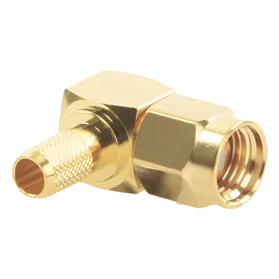 Conector SMA macho inverso RF Industries RP-3010-1C1 en ángulo recto