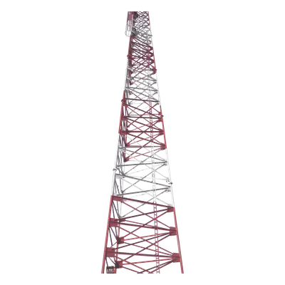 Torre Autosoportada Tubular / Uso Pesado / 45 m (147.6 ft) / Galvanizado en Inmersión / Viento 200 km/h (124.3 mph) / Base 4.5 m (14.8 ft)