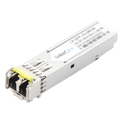 Transceptor Óptico SFP / Monomodo / 1.25 Gbps / 1550 nm / Alcance 80 km (262.4 ft) / LC/UPC Dúplex / DDM
