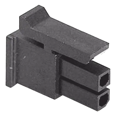 Receptáculo de dos posiciones en Conector Rectangular de Carcasa Negra de 0.118 "(3.00 mm) Molex.