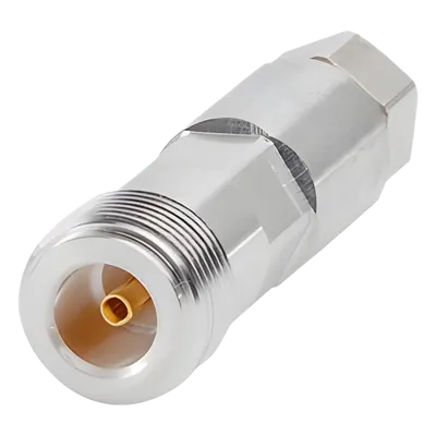 Conector RF tipo N hembra / 50 ohm / 0-8000 MHz / Recto / Heliax FSJ1-50A