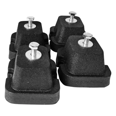 Base Antivibratoria para Minisplit / Carga 120 kg / Montaje en Piso / Caucho de Alta Resistencia / Kit de 4 Piezas