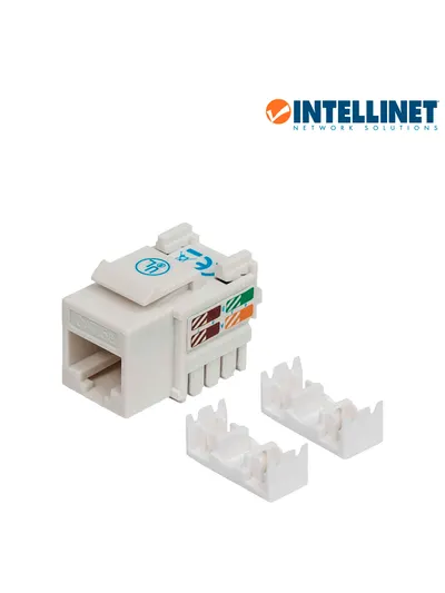 Jack RJ45 INTELLINET 210355 Cat5e de impacto en color blanco