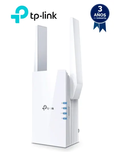 TP-LINK - RE705X / Extensor de Rango Wi-Fi 6 AX3000 / Hasta 2400Mbps / Cubre hasta 140 Metros Cuadrados y 30 Dispositivos / Compatibles EasyMesh