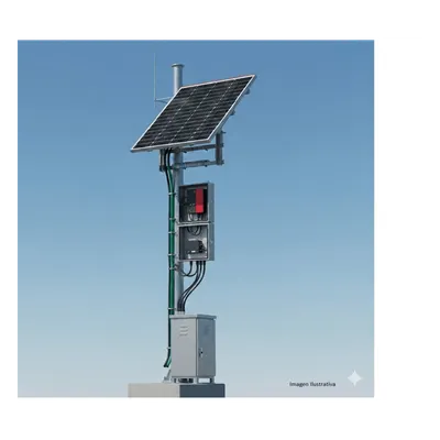 Kit Solar PoE / 225 W / 12 Vcc / 120 Ah / 60 h Autonomía / 802.3af/at / PoE Pasivo 24 Vcc / 738 ft² Cobertura