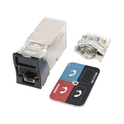 Jack blindado SIEMON Z6A-S01 Cat6A de montaje plano o angulado