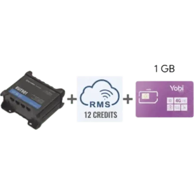 Router industrial Teltonika RUT901 con SIM 4G y gestión RMS