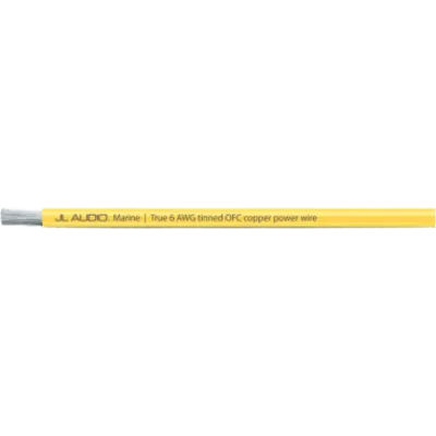 Cable de Alimentación Marino ABYC / 6 AWG / 200 pies (61 m) / Amarillo / Cobre OFC Estañado / 1,176 Hebras / PVC Flexible / Resistente a Aceite, Gasolina y UV / Instalaciones Marinas y Automotrices