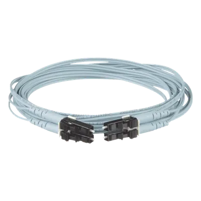 Jumper de Fibra Óptica / Multimodo OM3 50/125 / LC-LC Duplex / OFNR Riser / 7 m (22.97 ft) / Aqua