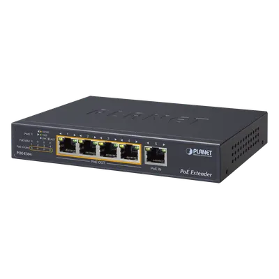 Extensor PoE PLANET POE-E304 de 4 puertos Gigabit y 65 W
