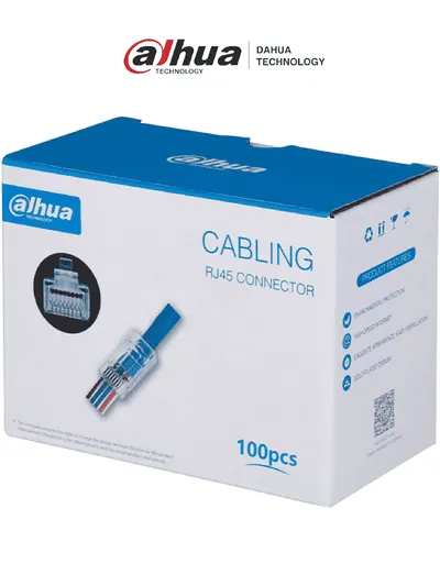 Conectores RJ45 Pass Through DAHUA PFM976-531-PT Cat5e, caja con 100