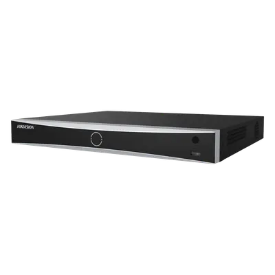 (ACUSENSE / Evita Falsas Alarmas) NVR 12 Megapixel (4K) / Reconocimiento Facial / 8 Canales IP / Base de Datos / 8 Puertos PoE+ / 2 Bahías de Disco Duro / Switch PoE 300 mts Modo Extendido  (DS-7608NXI-I2/8P/S(C))
