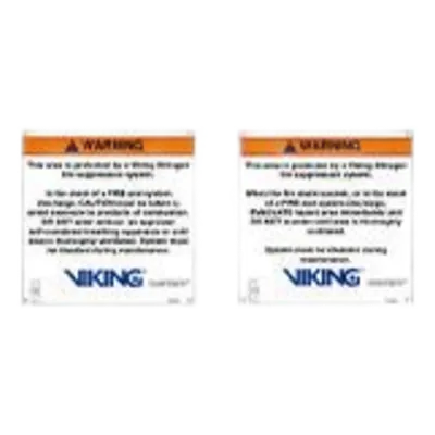 Señalamiento de Advertencia Interior VIKING 24588-S, Aluminio 10' x 10', con Certificación UL/CSA