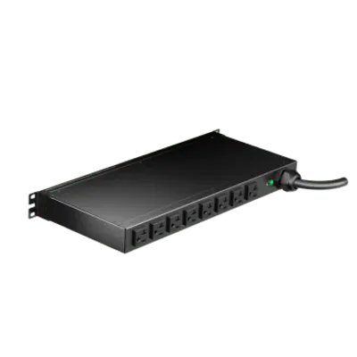 PDU Monitoreable / 8 Salidas NEMA 5-20R / Entrada NEMA 5-20P / Horizontal 1U / 120 Vca / 20 A