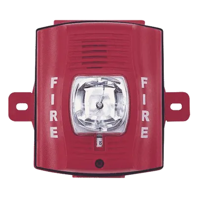 Sirena Estrobo para Exterior SYSTEM SENSOR P2RH-K con IP56 y bocina de 88 dBA