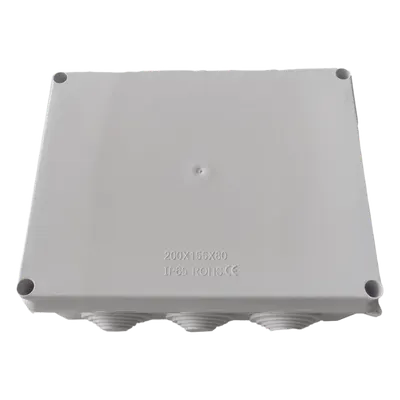 Caja de Derivación Exterior / IP65 / IK07 / 10 Entradas / ABS Aislante / 200 x 155 x 80 mm