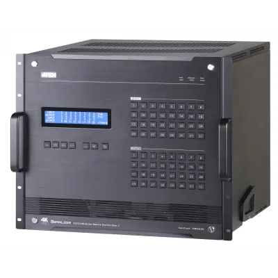 Matriz de Conmutación Modular / 32×32 / 8 Ranuras / Escalado en Tiempo Real / Multi-Formato HDMI DP DVI SDI VGA Fibra
