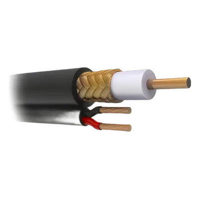 Cable siamés VIAKON RG-59-V/1000 para video HD y alimentación